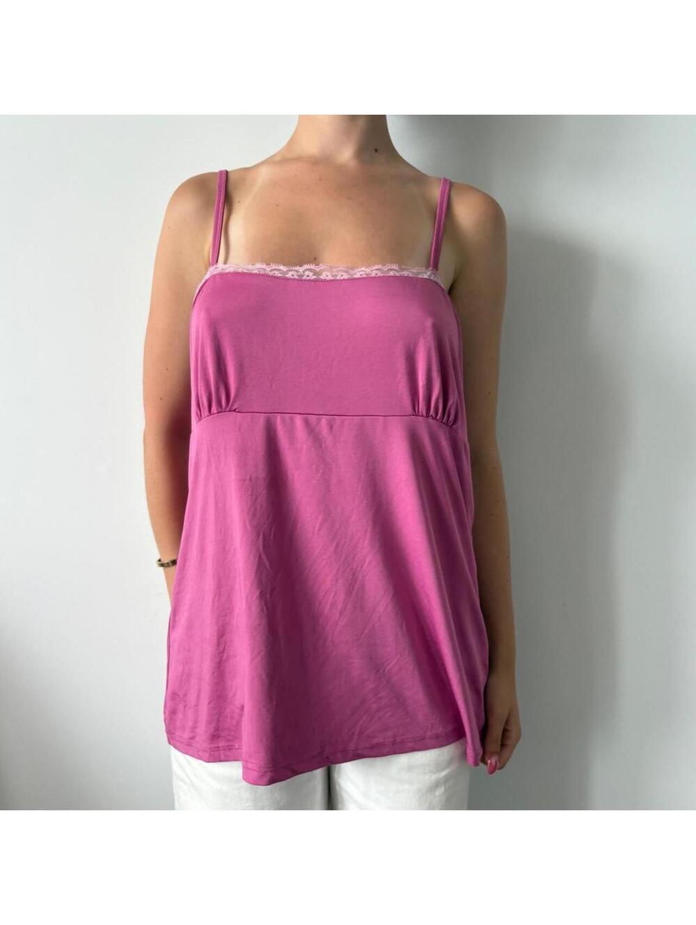 Women's Pink and Purple Cami